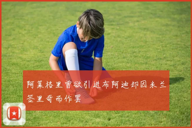 阿莱格里曾欲引进布阿迪却因米兰签里奇而作罢